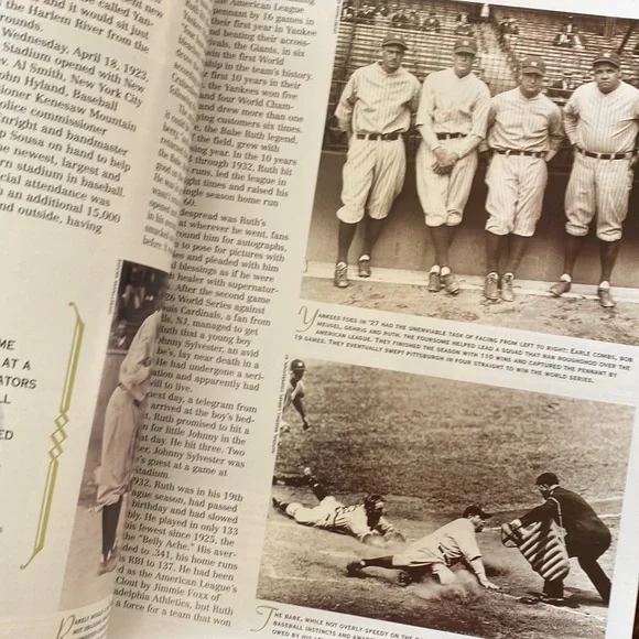 1995 Yankees Yearbook 45th Annual Edition Babe Ruth Hits 100. - Picture 7 of 11
